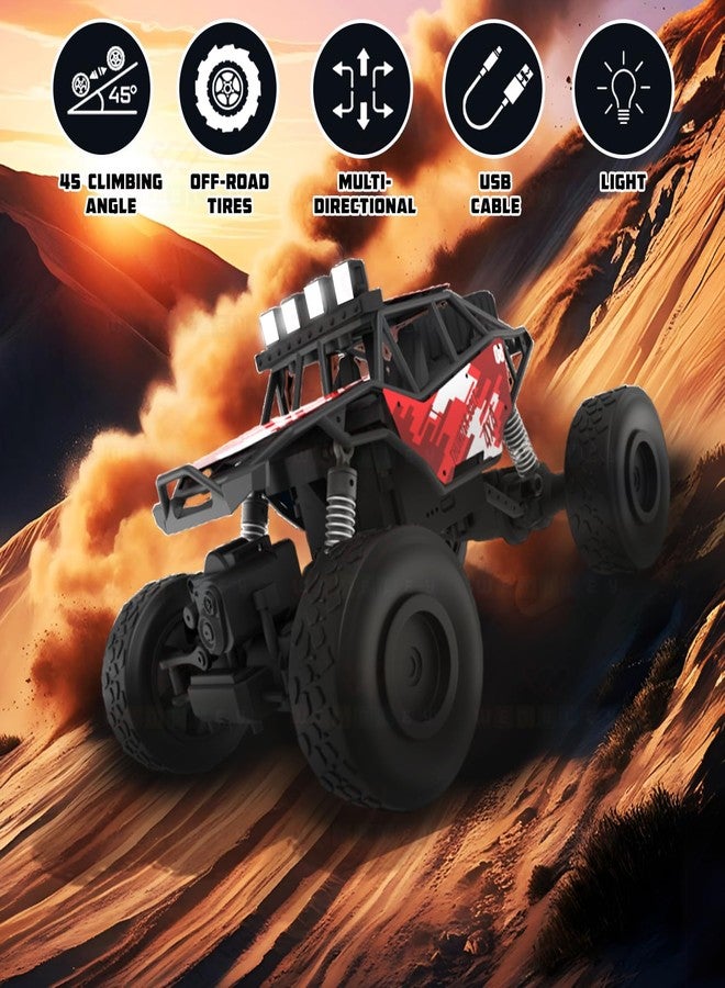 ويمبلي سيارة ويمبلي للتحكم عن بعد | لعبة ثندربولت للتحكم عن بعد بمقياس 1:16 | سيارة لعبة قابلة لإعادة الشحن للأطفال | سيارة تحكم عن بعد لجميع التضاريس | سيارة سباق عالية السرعة للأولاد (أحمر) - Image 3